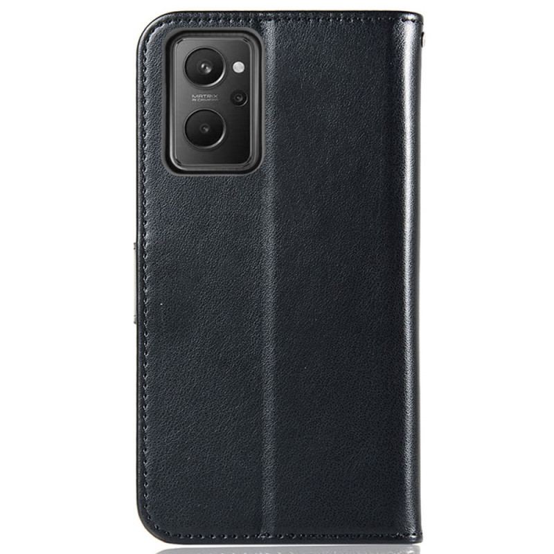 Capa Folio Para Realme 9i Coruja Apanhador De Sonhos Efeito Couro