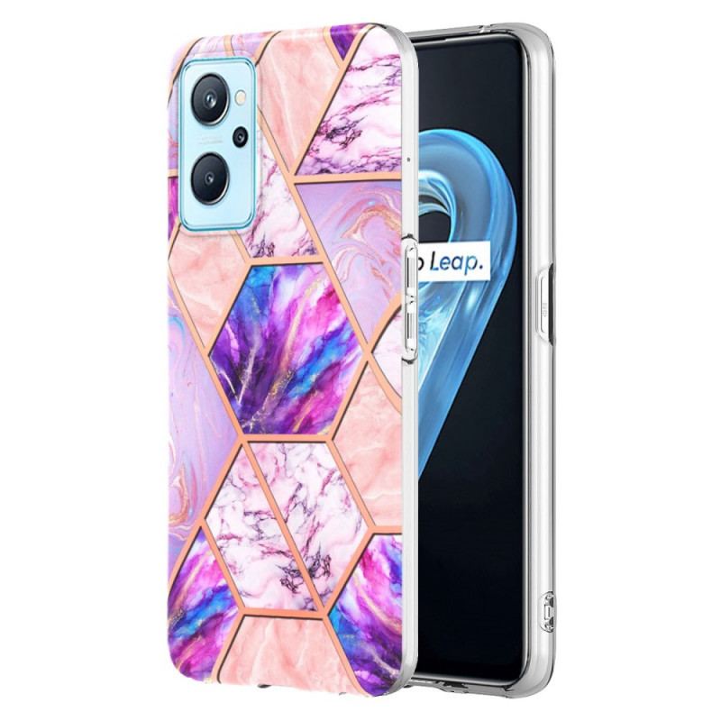 Capa Para Realme 9i Mármore Geométrico Chamativo