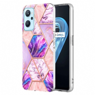 Capa Para Realme 9i Mármore Geométrico Chamativo