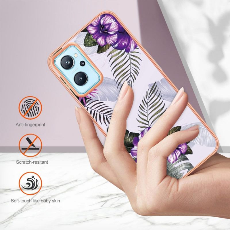 Capa Para Realme 9i Mini Flores Roxas