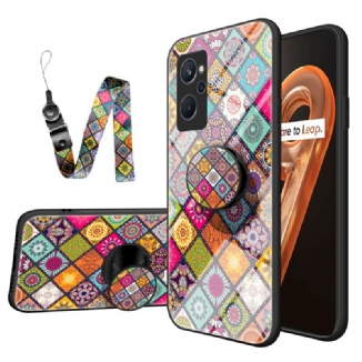 Capa Para Realme 9i Suporte Magnético Patchwork