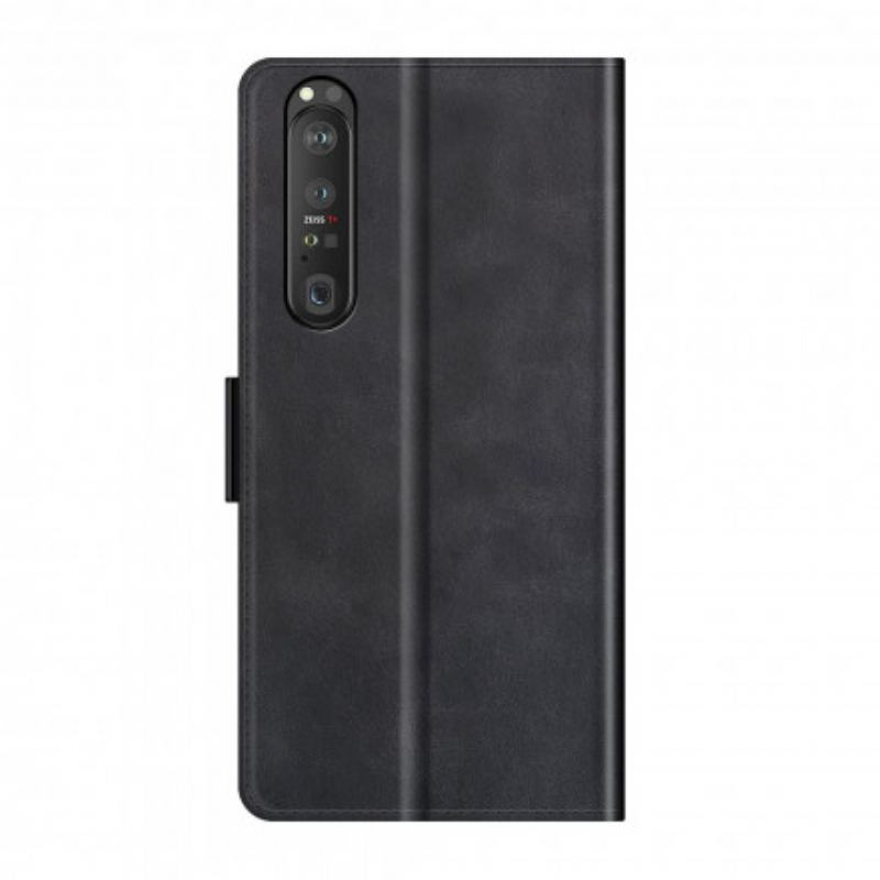 Capa De Couro Para Sony Xperia 1 III Flip Aba Dupla Clássica