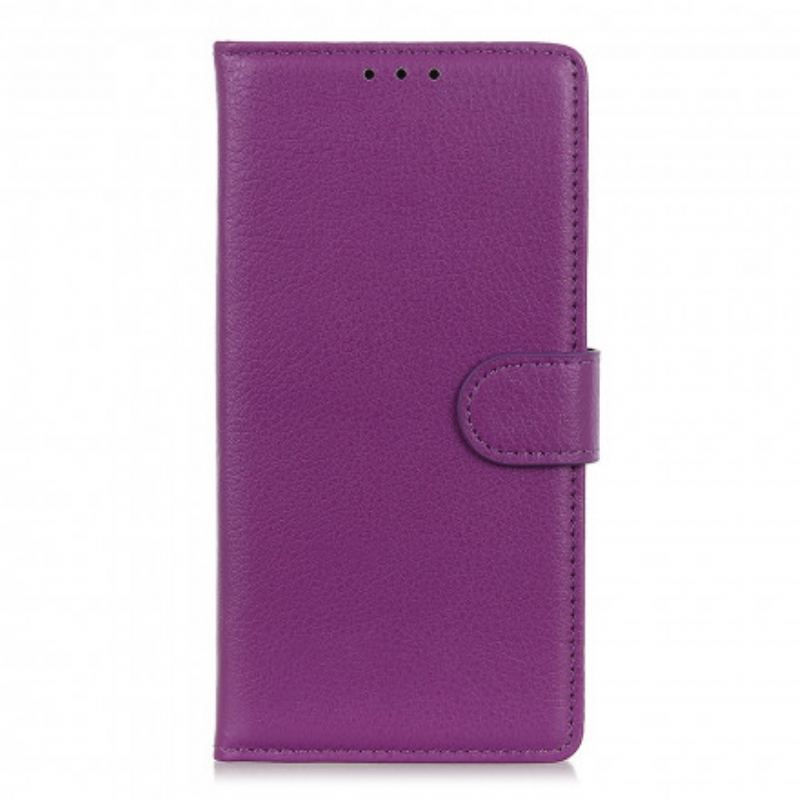 Capa Flip Para Sony Xperia 1 III Couro Sintético De Lichia