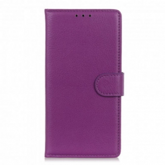 Capa Flip Para Sony Xperia 1 III Couro Sintético De Lichia