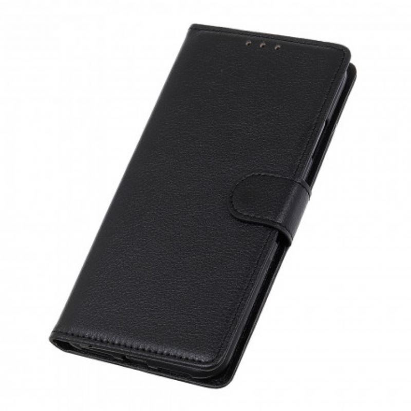 Capa Flip Para Sony Xperia 1 III Couro Sintético De Lichia