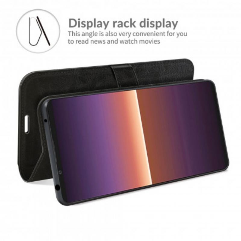 Capa Flip Para Sony Xperia 1 III Couro Ultra Sintético