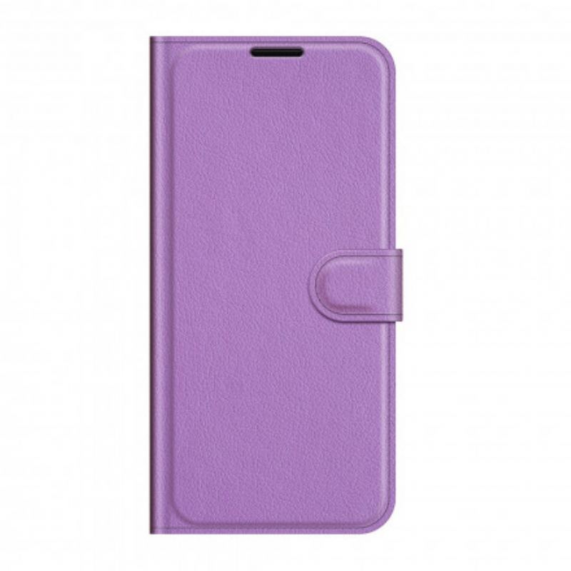 Capa Folio Para Sony Xperia 1 III Efeito Lichia Clássico