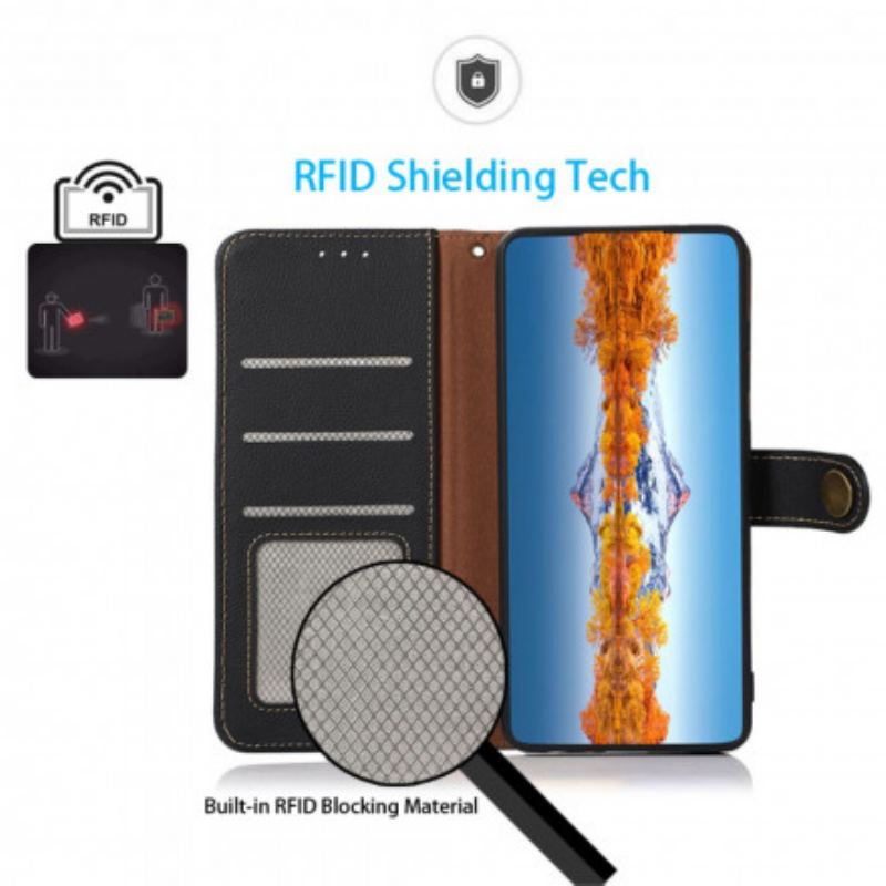 Capa Folio Para Sony Xperia 1 III Imitação De Couro Khazneh Rfid