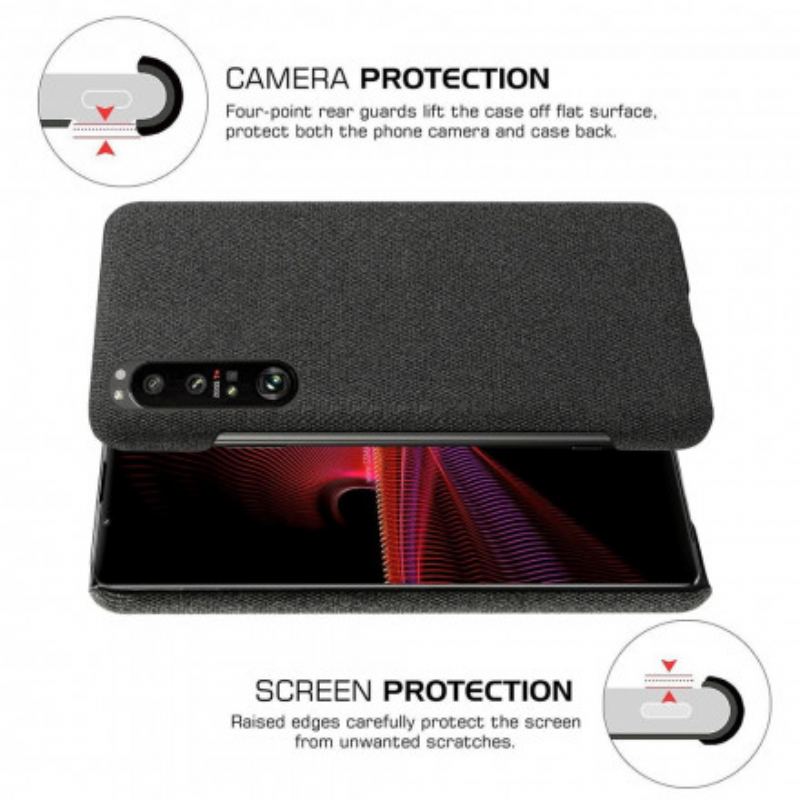 Capa Para Sony Xperia 1 III Tecido Textura Ksq