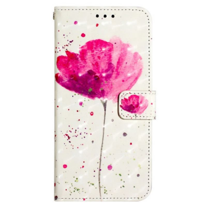 Capa De Celular Capa Em Pele Para Poco X4 Pro 5G De Cordão Strap Poppy