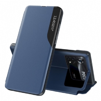 Capa De Celular Para Poco X4 Pro 5G Couro Sintético Texturizado