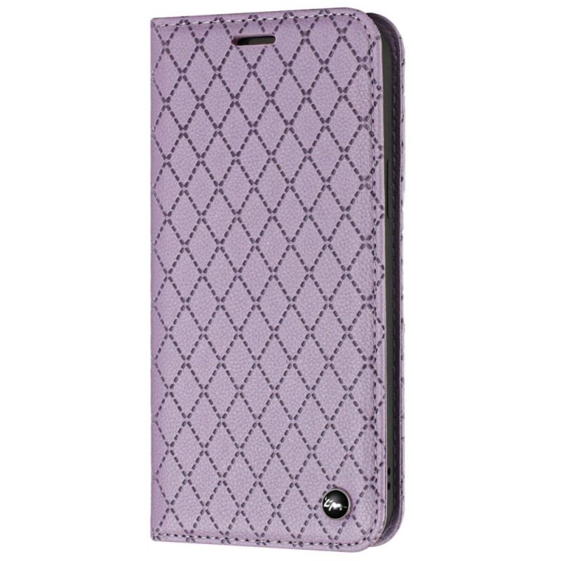 Capa De Celular Para Poco X4 Pro 5G Flip Diamantes De Lichia De Couro Sintético