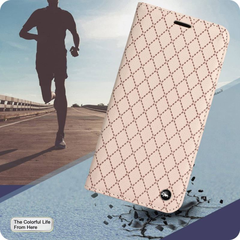 Capa De Celular Para Poco X4 Pro 5G Flip Diamantes De Lichia De Couro Sintético