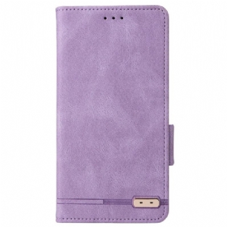 Capa De Celular Para Poco X4 Pro 5G Flip Efeito Couro Elegante