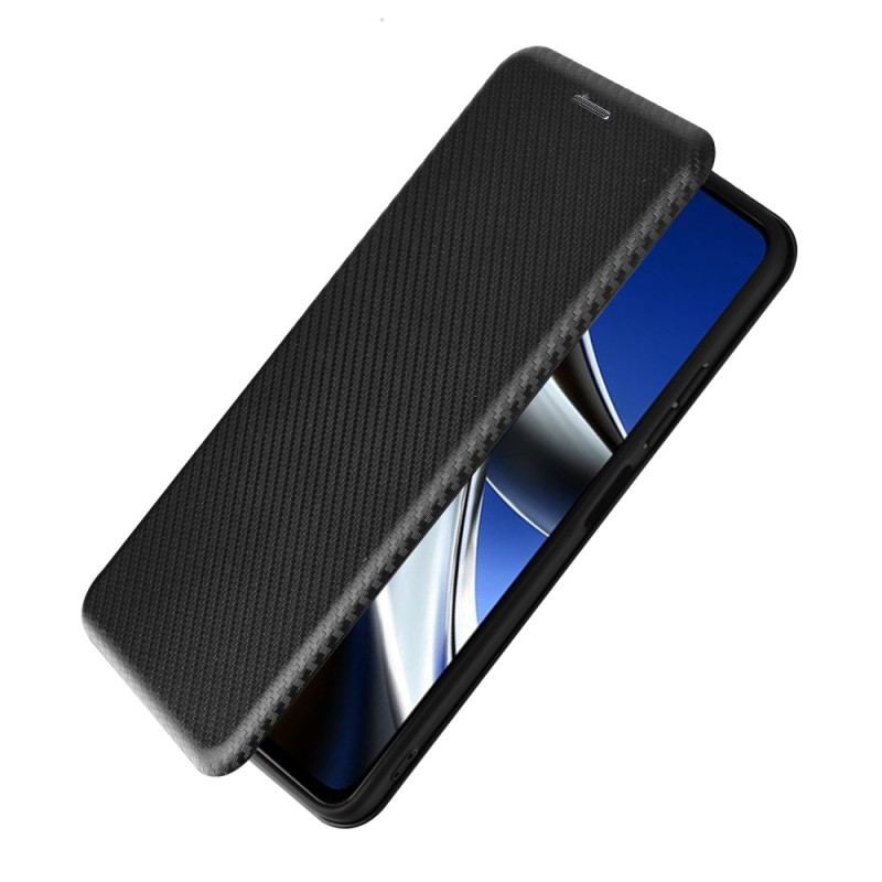 Capa De Celular Para Poco X4 Pro 5G Flip Fibra De Carbono Colorida