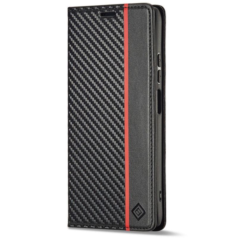 Capa De Celular Para Poco X4 Pro 5G Flip Fibra De Carbono Lc.imeeke