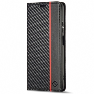 Capa De Celular Para Poco X4 Pro 5G Flip Fibra De Carbono Lc.imeeke