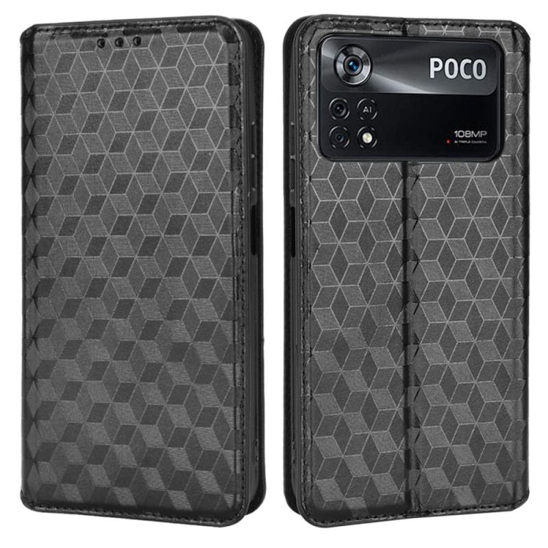 Capa De Celular Para Poco X4 Pro 5G Flip Textura 3d