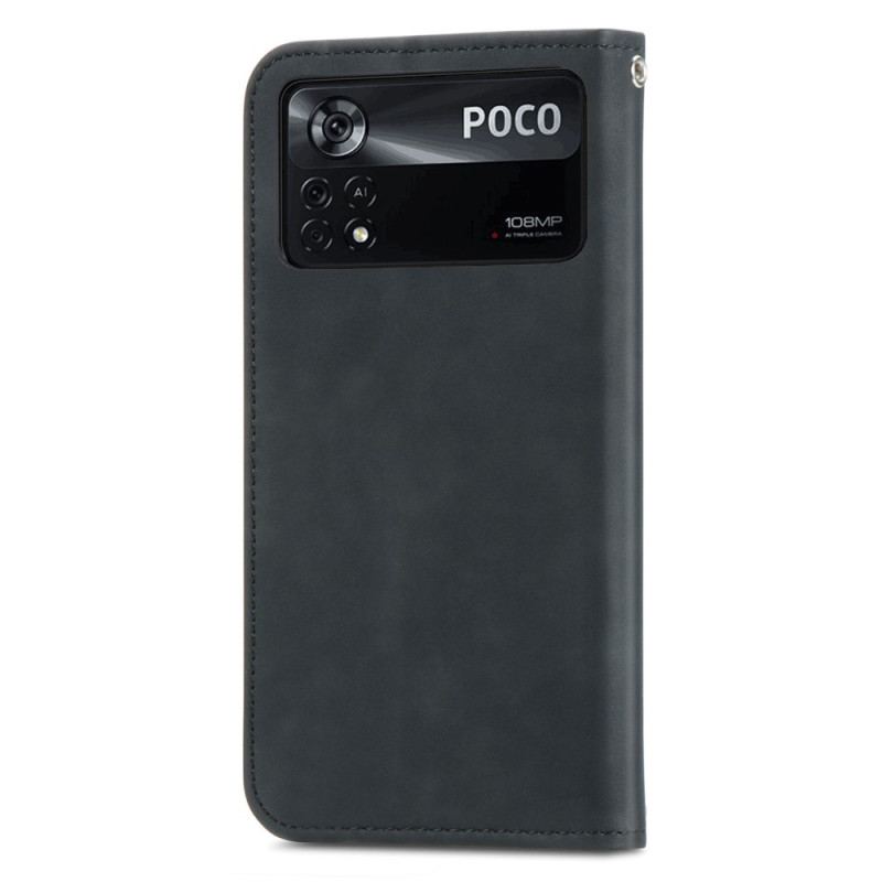 Capa De Celular Para Poco X4 Pro 5G Flip Toque De Pele