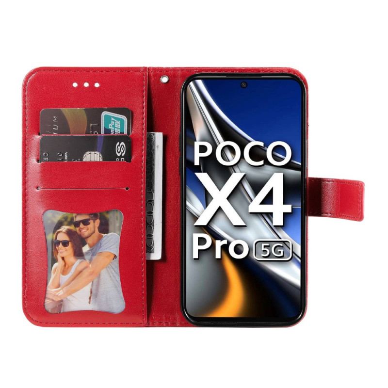 Capa De Couro Para Poco X4 Pro 5G De Cordão Mandala Strappy