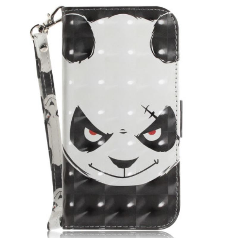 Capa De Couro Para Poco X4 Pro 5G Panda Bravo