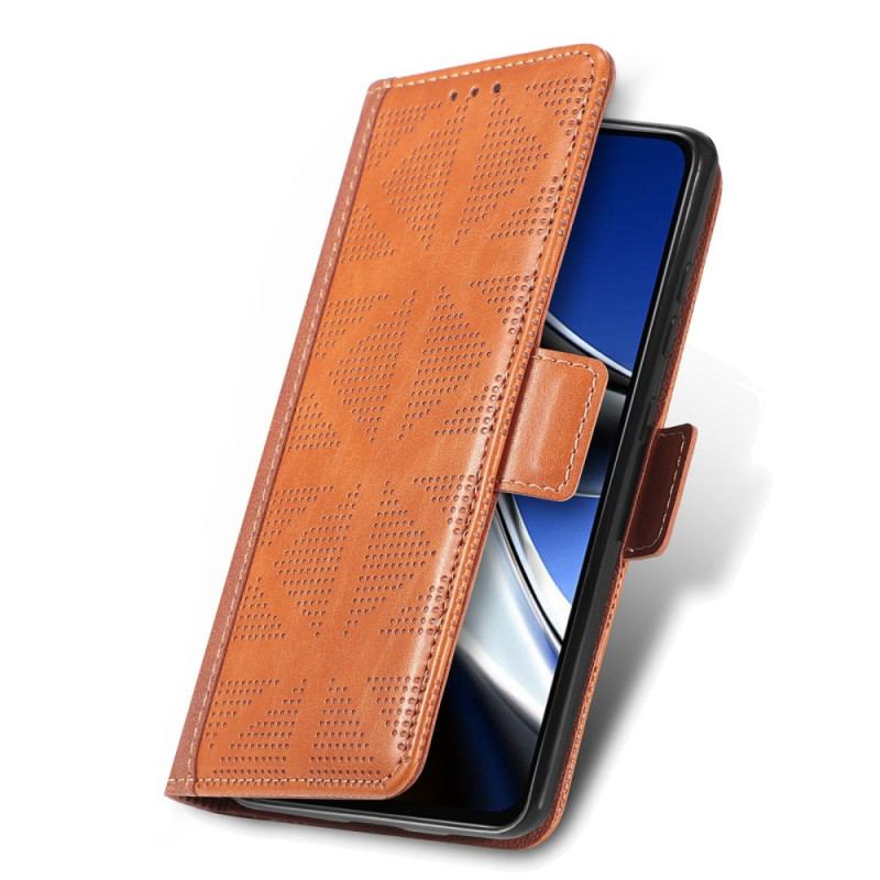 Capa Em Pele Para Poco X4 Pro 5G Estilo Vintage