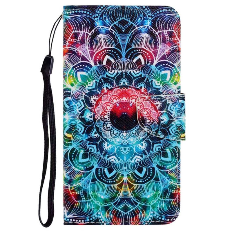 Capa Flip Para Poco X4 Pro 5G De Cordão Mandala Strappy