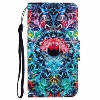 Capa Flip Para Poco X4 Pro 5G De Cordão Mandala Strappy