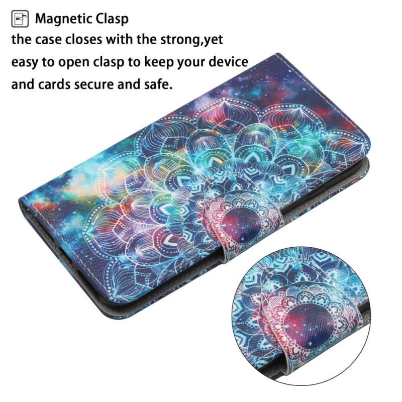 Capa Flip Para Poco X4 Pro 5G De Cordão Mandala Strappy