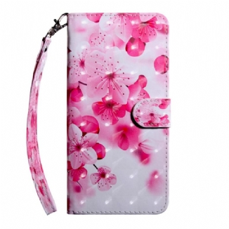 Capa Flip Para Poco X4 Pro 5G De Cordão Strappy Floral