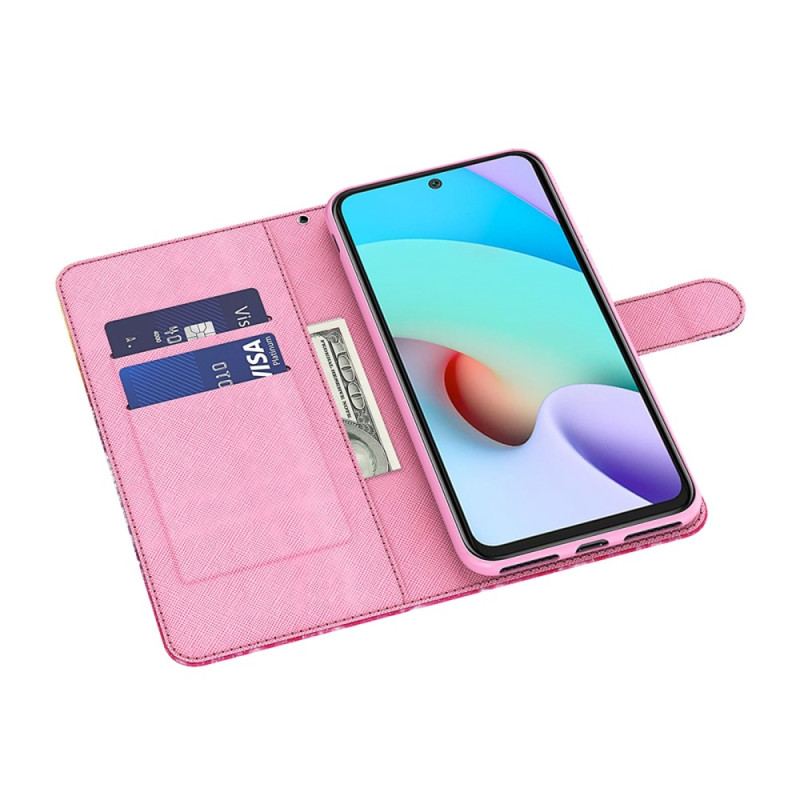 Capa Flip Para Poco X4 Pro 5G De Cordão Tanga Borboletas