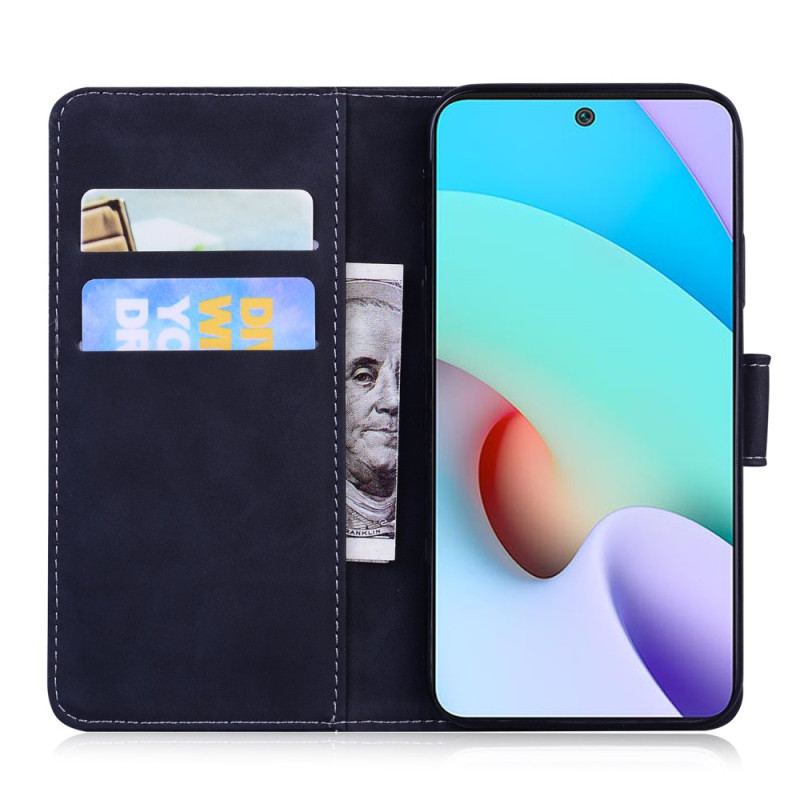 Capa Flip Para Poco X4 Pro 5G Estampa De Tigre