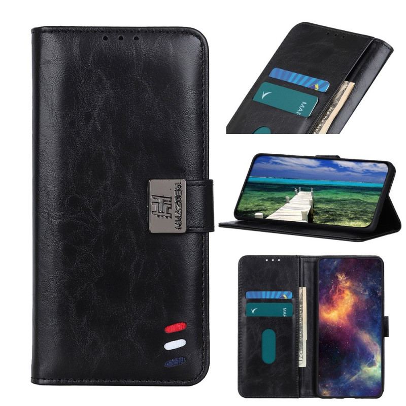 Capa Flip Para Poco X4 Pro 5G Fecho De Prata