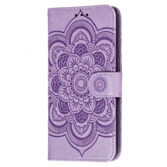 Capa Flip Para Poco X4 Pro 5G Mandala Com Cordão