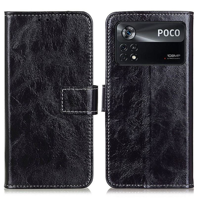 Capa Folio Para Poco X4 Pro 5G Costuras Patenteadas