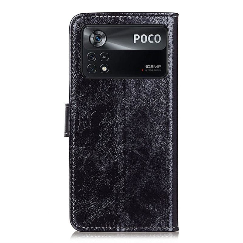 Capa Folio Para Poco X4 Pro 5G Costuras Patenteadas