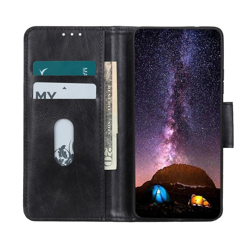 Capa Folio Para Poco X4 Pro 5G Fecho De Couro Estilo Reversível