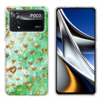 Capa Para Poco X4 Pro 5G Corações Estilosos