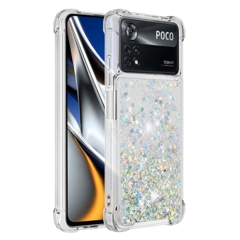 Capa Para Poco X4 Pro 5G Desejos Lantejoulas