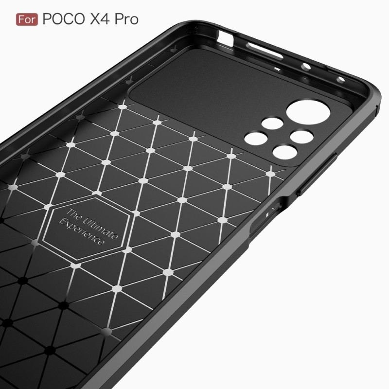 Capa Para Poco X4 Pro 5G Fibra De Carbono Escovada