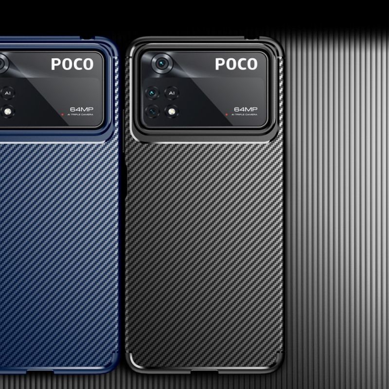 Capa Para Poco X4 Pro 5G Fibra De Carbono Flexível