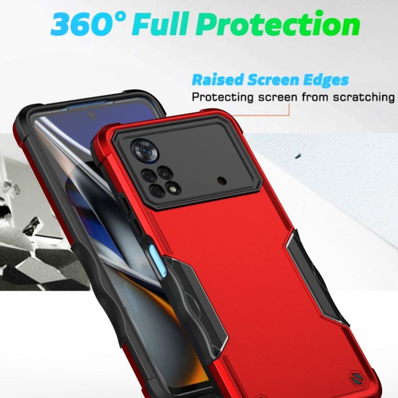 Capa Para Poco X4 Pro 5G Híbrido De Efeito Metálico