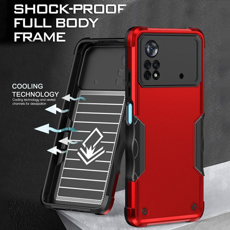 Capa Para Poco X4 Pro 5G Híbrido De Efeito Metálico