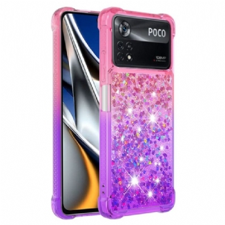 Capa Para Poco X4 Pro 5G Lantejoulas Coloridas