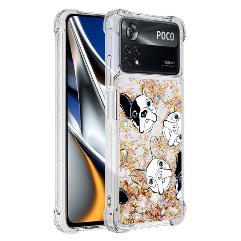 Capa Para Poco X4 Pro 5G Mr Dog Lantejoulas