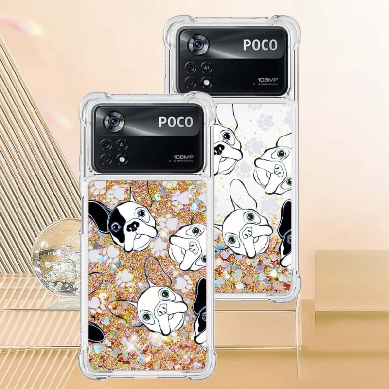 Capa Para Poco X4 Pro 5G Mr Dog Lantejoulas