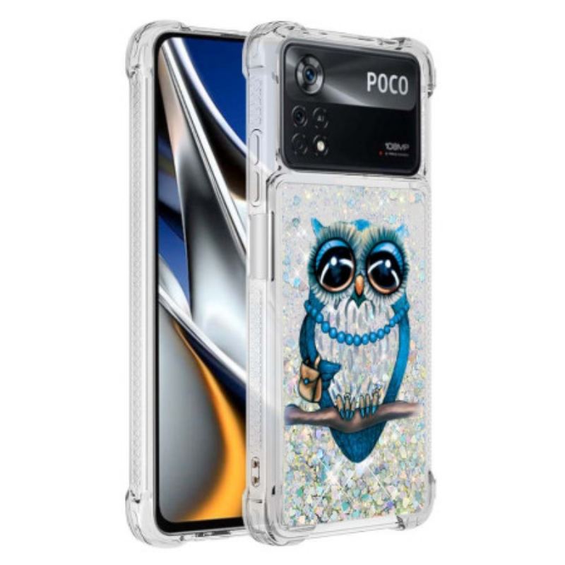 Capa Para Poco X4 Pro 5G Sra Coruja Glitter