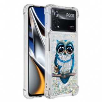 Capa Para Poco X4 Pro 5G Sra Coruja Glitter