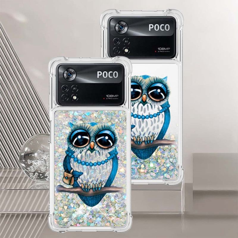 Capa Para Poco X4 Pro 5G Sra Coruja Glitter