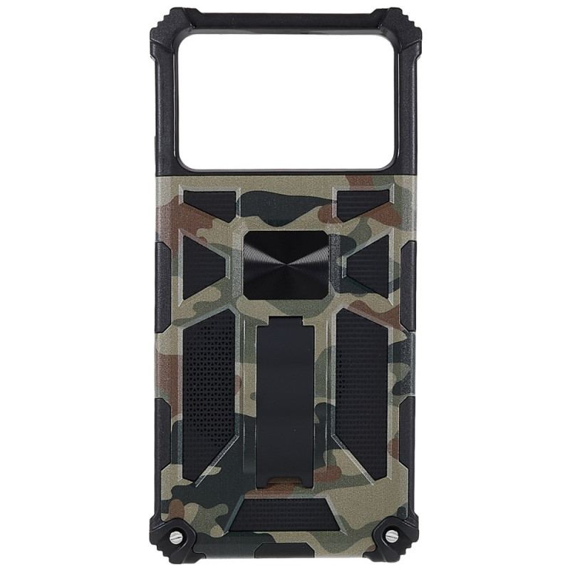 Capa Para Poco X4 Pro 5G Suporte Removível De Camuflagem